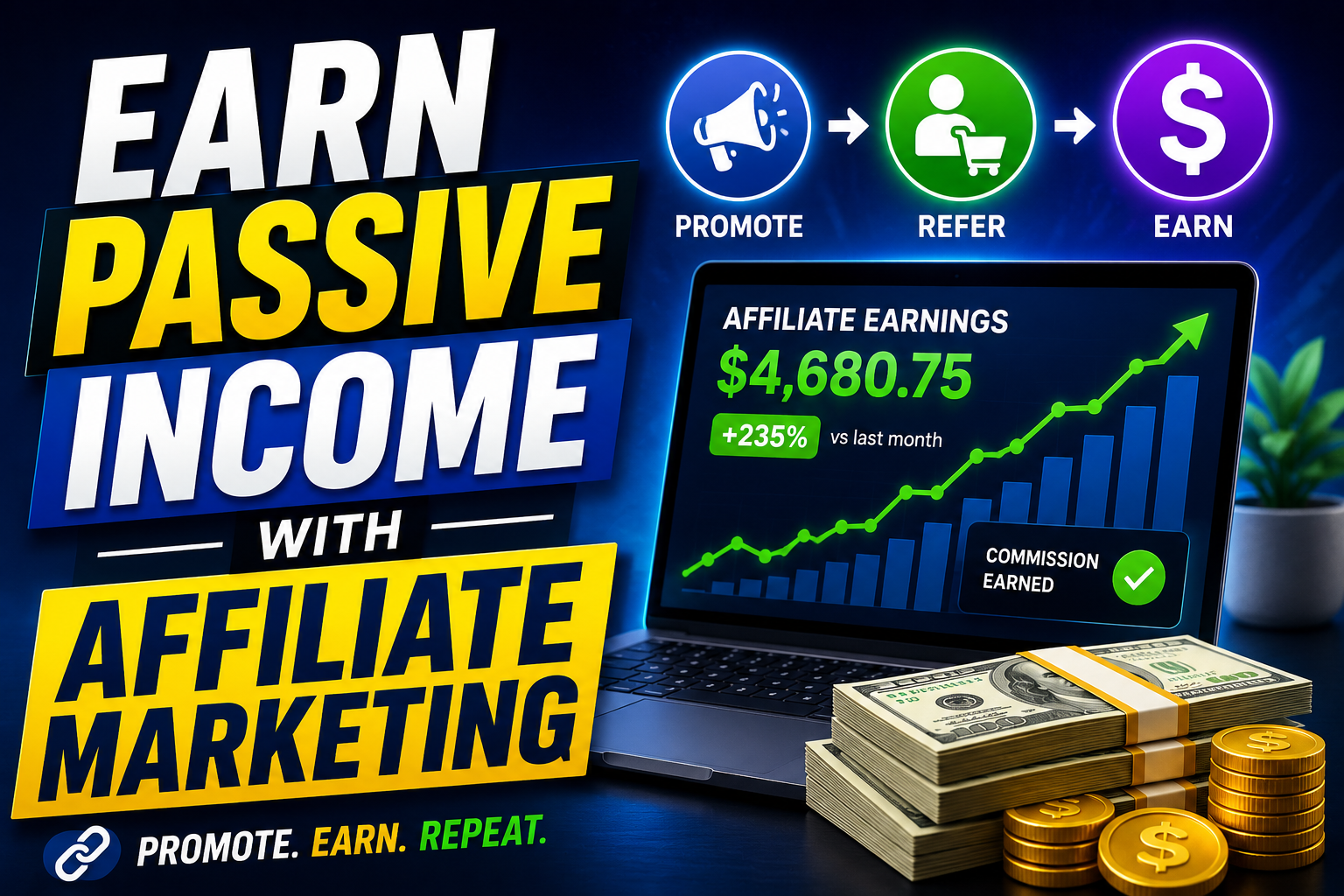 Earn passive income with affliate marketing