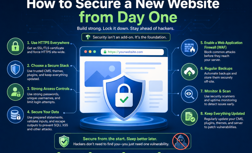 How to Secure a New Website from Day One (Before Hackers Find It)