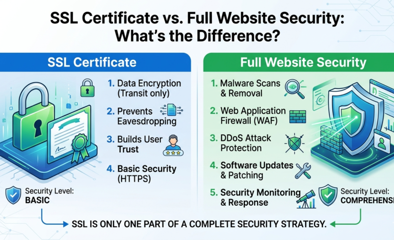 SSL Certificate vs. Full Website Security: What’s the Difference?